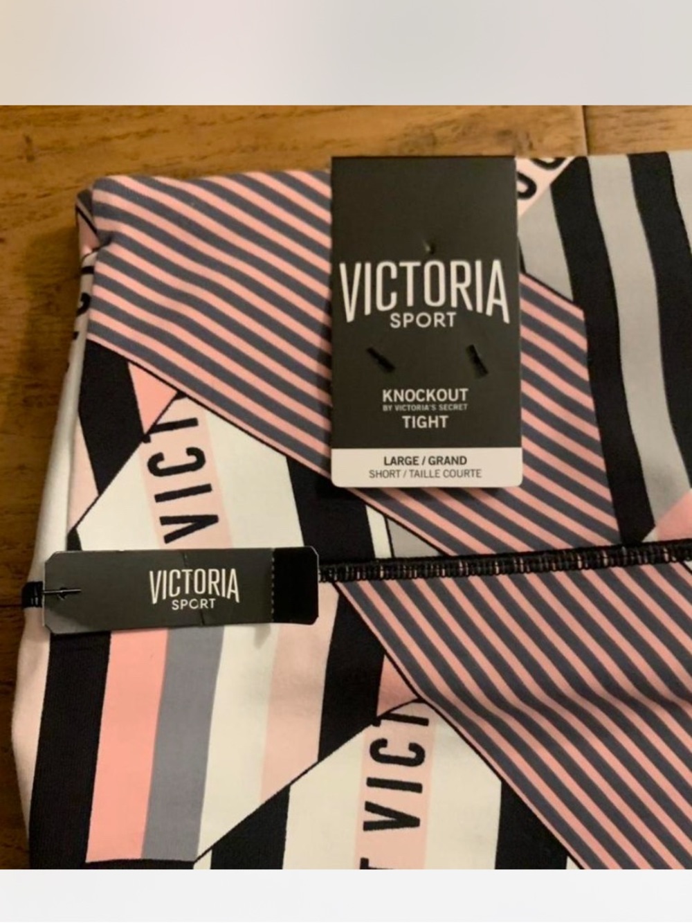 Victoria’s Secret Women's Knockout Tights in Pink & Black